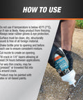 Person using Easy To Use Liquid Cement Crack Filler For Concrete Patch Up Cracks Fast Self Leveling Interior And Exterior Repair Dries Gray To Match Existing Concrete 32 Oz on concrete surface
