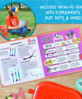 Air Rocket Launch Kit For Kids Ages 4 And Up To 100 Feet With Realistic Sound Effects Stomp And Blast And Learn Outdoor STEM Toy Comes With Companion Audio Content And Bonus Reusable Science Tool, Wow-To guide