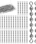 Rugged Stainless Steel Fishing Beads Chain Swivels For Saltwater And Freshwater Angling High Speed Catfish Trolling Swivels With Smooth Rotation And Rust Resistant Design Durable Tackle Gear For Long Lasting Reliable Performance, assorted sizes