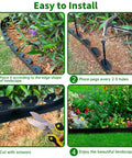 Installation steps for No Dig Garden Edging Border Kit 20 Ft Long 2 Inch Tall Plastic Lawn Edge With 20 Stakes and Connectors