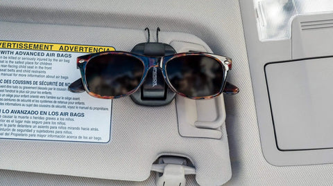 Car Sunglasses Holder Clip For Sun Visor And Air Vent Easy One Handed Access Stays Put One Pair In Place No Slips On The Go Durable Two Pack
