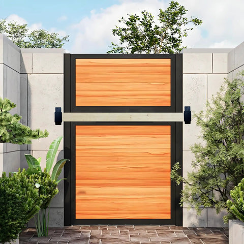 Heavy Duty U Shaped Door Barricade Bracket Metal Door Security Bracket For Garden Barn Gate Reinforcement Anti Theft Bar Weatherproof Black Two Pack Kit