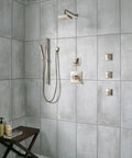 Modern shower with Ara 6 Way Shower Diverter Trim Kit Brushed Nickel 6 Function Diverter With 3 Fixed Positions And 3 Shared Valve
