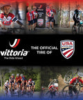 Cyclists using Vittoria tires, official tire of USA Cycling, in various outdoor settings