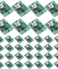 Compact MP1584EN DC-DC Buck Converter Module Adjustable Power Supply 4.5V-28V Input, 0.8V-20V Output, 3A Max, Six Pack, top view