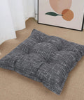 22 Inch Large Floor Pillow With Thick Memory Foam Cushion, Non Slip Square Seat Pad For Office Back Support, Indoor Yoga And Chair Use, Color Block Fabric Washable Cover, Light Gray on carpet