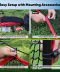 Easy setup steps for Backyard Golf Practice Net 10Ft 15Ft 20Ft with multi sport netting for baseball soccer lacrosse and ball return