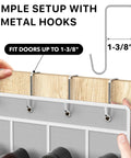 24 Pocket Crystal Clear Over The Door Shoe Organizer Gray 64 Inches High 19 Inches Wide Easy Hang With 4 hooks