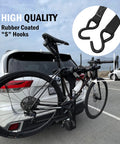 Ratchet Tie Down Straps With Hook Heavy Duty 3000 Pound Break Strength securing bike on car rack