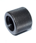 5/8-24 Bull Barrel Thread Protector CNC Machined Steel Black Oxide Finish.750 Inch Long.930 Inch Diameter Counter Bored For Barrels Not Undercut At Shoulder US Made