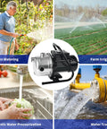 Shallow Well Pump With Stainless Steel Build, 1.6 HP Water Transfer Pump, used for garden watering, farm irrigation, and water pressurization