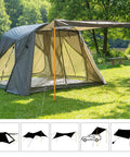 Adjustable Telescoping Aluminum Tarp Poles Set Of 2 For Camping And Backpacking used with tent awning for outdoor shelter