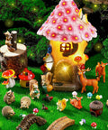 Totally Adorable Miniature Squirrel Garden Accessories Set With 19 Pieces Resin Squirrels Mushrooms Bridge Lighthouse Water Well And Pond.