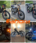 2026 Romeo Pro 3 Electric Mountain Bike For Adults, 6000W Dual Motor Ebike with fat tires showcased in outdoor and indoor settings.