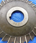 Close-up of a cutting disc from 7 Piece Milling Cutter Set for Metalworking with HSS Side Cutters Ranging 3 to 5 Inches and a 1 Inch Pilot