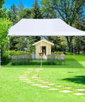 10x20 Pop Up Canopy With 6 Sidewalls For Parties And Outdoor Events, Waterproof UV50 Instant Shelter Gazebo in a garden setting.