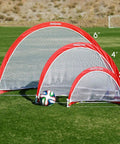 Portable Pop Up Soccer Goals For Backyard Set Of Two 4 Foot Nets With Agility Training Cones And Carrying Case Easy Setup