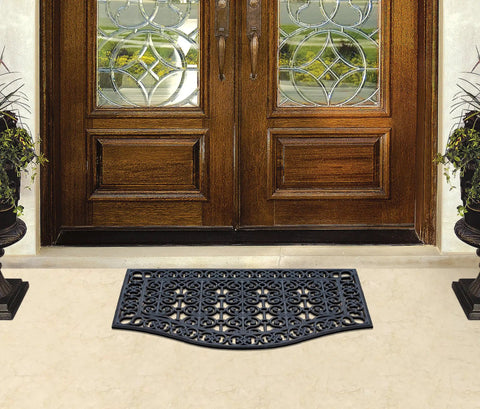 Heavy Duty Rubber Doormat That Stays Put With 12 Pound Weight 24 By 39 Inch Outside Front Door Mat For Mud Dirt Scraper Non Slip Drainage