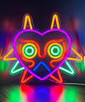 Majoras Mask LED Neon Sign for Gaming Room Decor and Zelda Fans Wall Light Multicolor Glow Easy Hang Perfect Gamer Gift