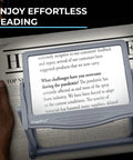 5X Large LED Page Magnifier With Detachable Stand For Hands Free Reading Anti Glare Lens Reducing Eye Strain on newspaper