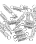 Barrel Screw Type Clasp Set 100 Pieces 4 x 15 mm Durable Silver Tone Jewelry Clasps For DIY Necklaces Bracelets And Anklets