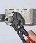Adjusting metal box with Three Piece Black Pliers Wrench Set Built For Quick Grips And Turning The All In One Tool