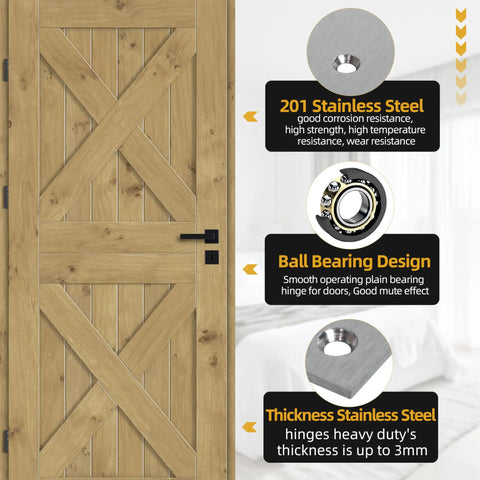 Heavy Duty Stainless Steel Ball Bearing Door Hinges Rock Solid 5 Inch Square Corner Design with Ball Bearing and 201 Stainless Steel