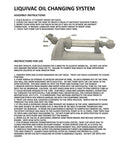 Instructions for LiquiVac Oil Extractor Hand Pump, 3 Quart Capacity, Easy Oil Change Tool For Cars And Small Engines