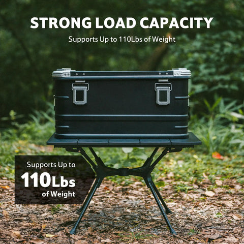 YL01 Portable Camping Table No Tools Required Quick Setup Lightweight Aluminum Folding Table For Hiking Tailgating Picnics