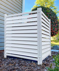 Two Panel Waverly White Vinyl Privacy Screen Set Easy Install 44 Inch High By 36 Inch Wide Outdoor Privacy Fence Panels