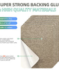Self Adhesive Coarse Linen Fabric Repair Patches For Couch And Clothing Tear Restoration No Sweat DIY Home Wardrobe Essential Heavy Duty Upholstery Cover Kit Khaki Six Pack Set displayed with detailed adhesive backing and texture.