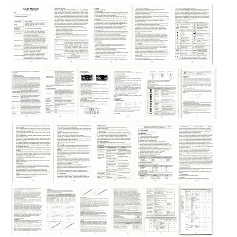 User manual pages for Pulse Oximeter With OLED Display And Respiration Rate Monitor Fingertip Oxygen Meter.