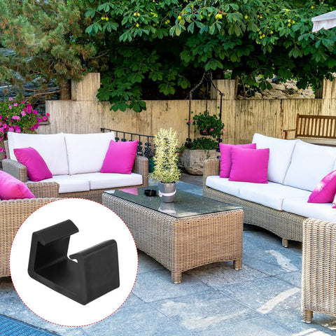Patio Furniture Clips 8 Pack for Sofa and Rattan Wicker Sets, fixed connection chair fasteners in outdoor garden setting