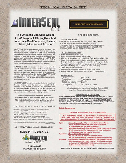 Technical data sheet for Superior Heavy Duty One Step Concrete Sealer And Curing Compound, detailing application and specifications.