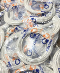 Bundles of 22 AWG 4 Conductor Shielded Copper Wire For Low Voltage Installations, UL Listed 300V, wrapped in plastic packaging.