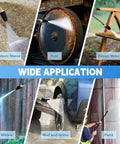 Turbo Pressure Washer Nozzle Rotating Jet For 4000 PSI Power Cleaning with applications on stains, rust, and dirt removal