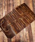 Heavy Duty Tool Roll Up Pouch With 12 Slots Portable Leather Tool Carry Bag Vintage Handmade Wrench Roll Chisel Organizer