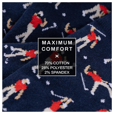 Funny Angry Golfer Socks Navy Blue For Men Size Ten To Thirteen One Pair Per Pack A Hilarious Golf Gift With Comfortable Cotton Blend