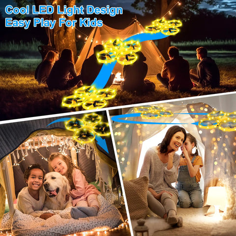 Gesture Control Drone For Kids Hand Sensor RC Quadcopter With Smart Watch Control, 360 Degree Flips, LED Lights, cozy camp setting