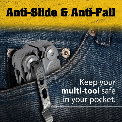 Fly Titanium Tc4 Pocket Clip Upgrade For Leatherman Free T And P Series Plus Arc Bond And Curl Multifunction Tools Matte in pocket.