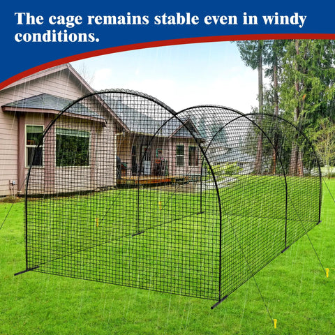 2025 Upgraded Backyard Baseball Batting Cage With Frame And Net 20 Ft By 12 Ft By 8 Ft Easy Setup Outdoor Training Gear on lawn