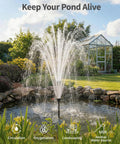 Pond Fountain Pump Kit With RGB Lights And Remote Control Low Noise No Fuss Submersible 660GPH Water Pump in garden pond