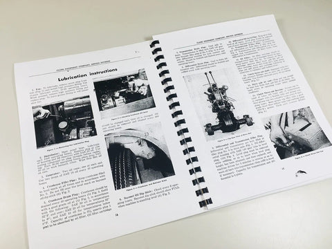 Open page showing lubrication instructions in Yardlift 20 Forklift Service Manual And Parts Manual Set For Shop Or Field Use OEM Print