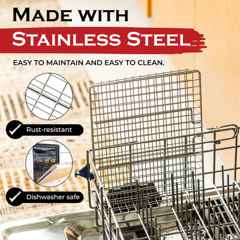 Grill Basket Set For Barbecue Lovers, Stainless Steel Folding Portable Outdoor Camp Rack For Fish Shrimp Veggies in dishwasher