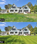Before and after lawn aeration with Spring Loaded Double Layer Lawn Aerator Shoes For Yard And Garden Aeration With Springs