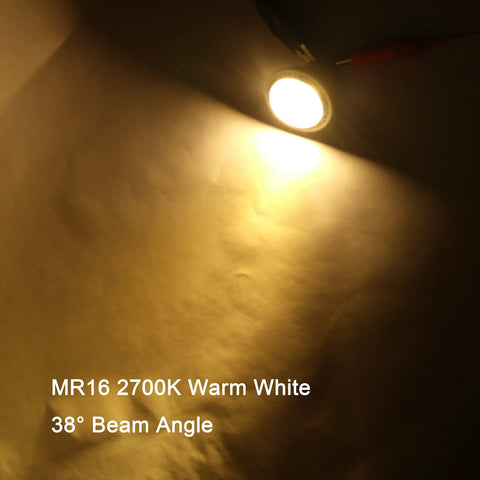 5W MR16 LED Bulbs Replacing 20W And 35W Halogen Save Big On Your Electric Bill 2700K Soft Warm White spotlight showing beam
