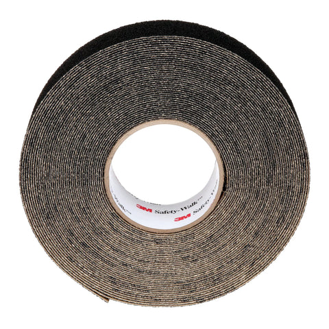 Slip-Resistant Vinyl Tapes And Treads 310 Black 2 Inch Wide 60 Foot Long Pack Of 2 Rolls with medium textured surface visible