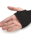Shop Tough Hard Rock Arm Sleeves, Heat And Cut Resistant For Grease Monkeys And Welders, showing black stretch sleeve with open thumb hole.