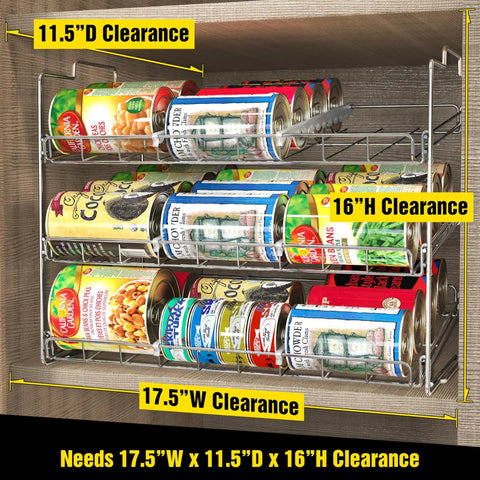 Absolute Kitchen Vibe Upgrade Slick Stackable Can Rack Organizer Holds Up To Thirty Six Cans Smooth Chrome Finish Saves Serious Cabinet Space And Keeps Your Pantry Stash Flawless And Easy To Grab Any Day Now
