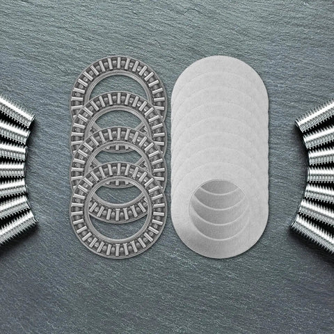 Kickin It Hard 4 Sets Thrust Needle Roller Bearing With Washer Kit Flat Single Direction Industrial Axial Roller Replacement Fit AXK2542 Transmission Handling Heavy Loads Zero Drama Cuts Friction Low Suppresses Noise For Top Shelf Performance, stainless steel